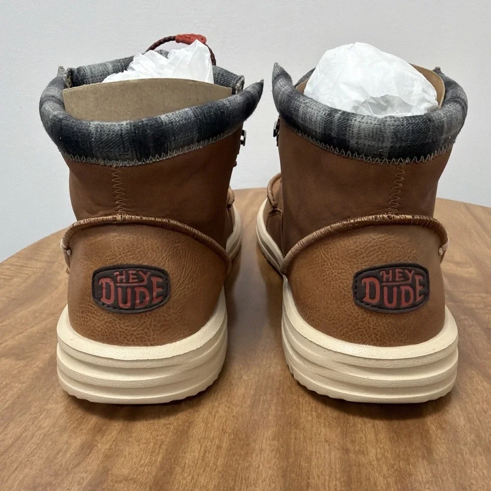 HEY DUDE Bradley Classic Men's Size‎ 14 Casual Boots Cognac Brown 42067-21N NEW